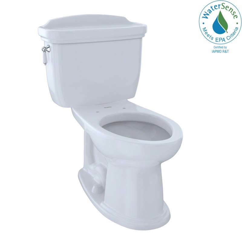 TOTO CST754EF#01 Eco Dartmouth Two-Piece Elongated 1.28 GPF Universal Height Toilet , Cotton White