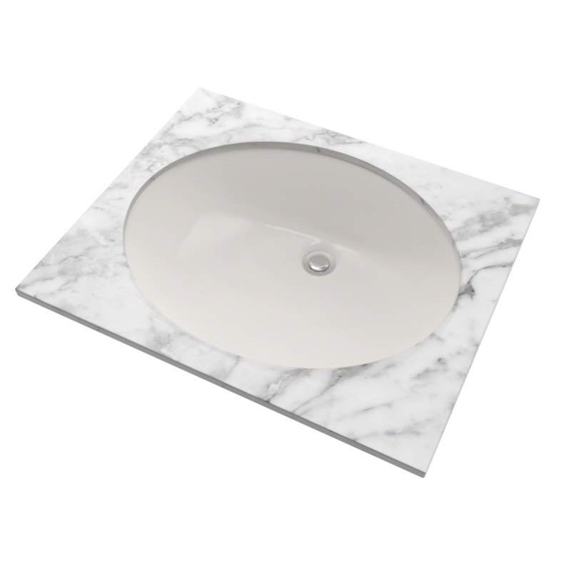 TOTO LT579G#11 Rendezvous Oval Undermount Bathroom Sink With Cefiontect - Colonial White
