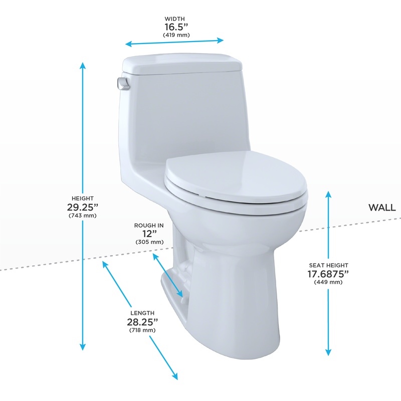 TOTO MS854114SL#03 Ultramax One-Piece Elongated 1.6 Gpf Ada Compliant Toilet - Bone