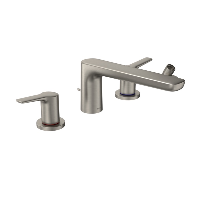 TOTO TBG03202U#BN Gs Four-Hole Deck-Mount Roman Tub Filler Trim With Handshower - Brushed Nickel