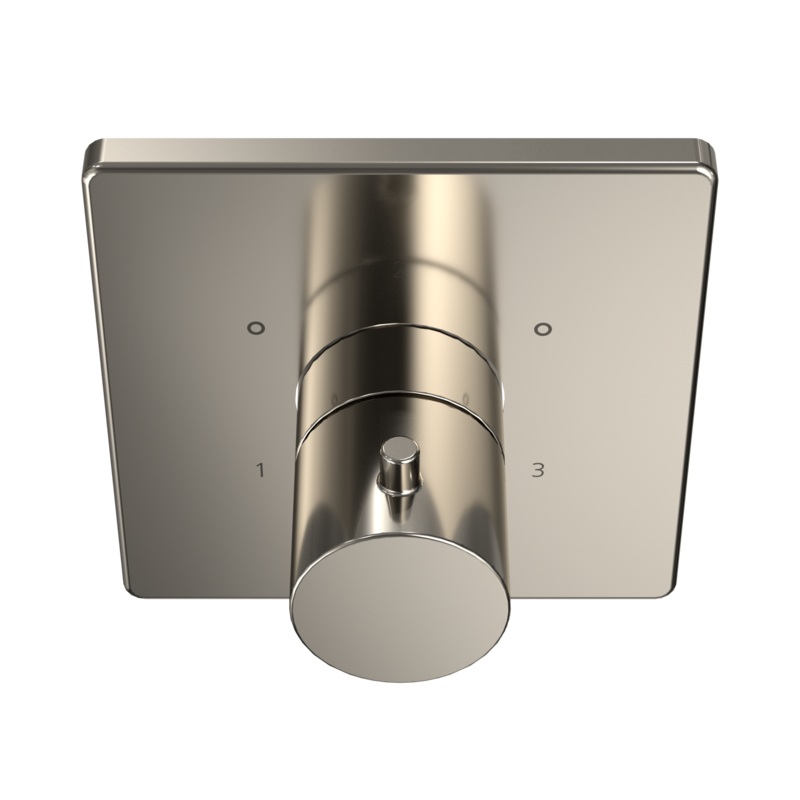 TOTO TBV02102U#PN Square Three-Way Diverter Shower Trim With Off - Polished Nickel