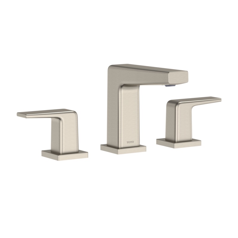 TOTO TLG10201U#BN Gb Series 1.2 Gpm Two Handle Widespread Bathroom Sink Faucet With Drain Assembly - Brushed Nickel