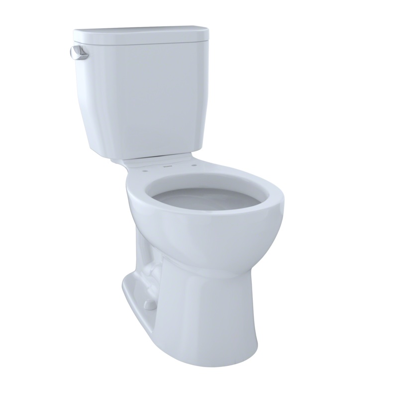 TOTO CST243EF#01 Entrada Two-Piece Round 1.28 Gpf Universal Height Toilet - Cotton White