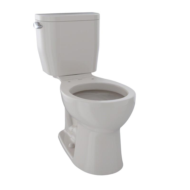 TOTO CST243EF#12 Entrada Two-Piece Round 1.28 Gpf Universal Height Toilet - Sedona Beige