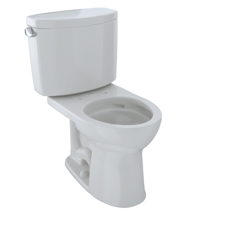 TOTO CST453CEFG#11 Drake Ii Two-Piece Round 1.28 Gpf Universal Height Toilet With Cefiontect - Colonial White