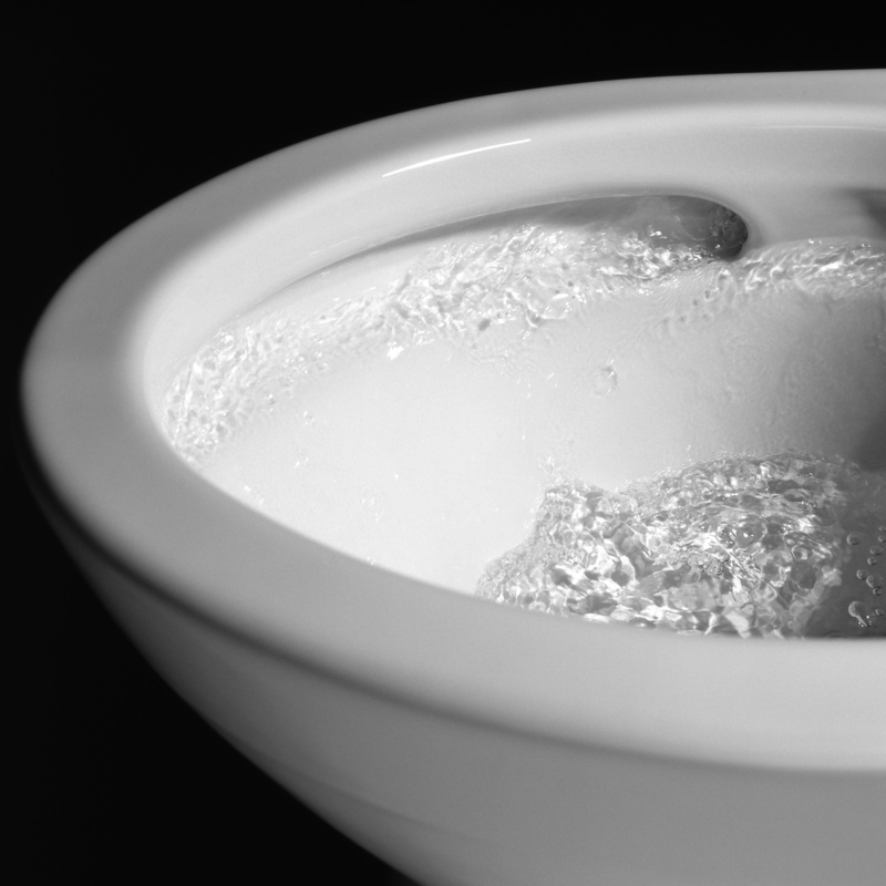 TOTO CST785CEFG#11 Drake Transitional Two-Piece Round 1.28 Gpf Universal Height Tornado Flush Toilet With Cefiontect - Colonial White