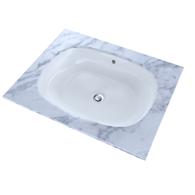 TOTO LT481G#01 Maris 20-5/16" X 15-9/16" Oval Undermount Bathroom Sink With Cefiontect - Cotton White