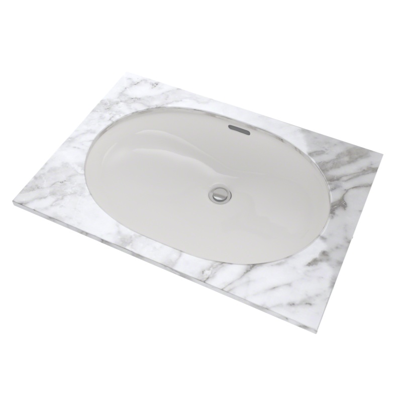 TOTO LT546G#11 Oval 19-11/16" X 13-3/4" Undermount Bathroom Sink With Cefiontect - Colonial White