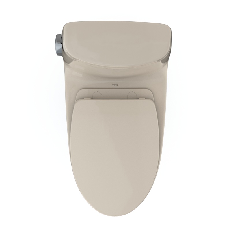 TOTO MS604124CEFG#03 Ultramax Ii One-Piece Elongated 1.28 Gpf Universal Height Toilet With Cefiontect And Ss124 Softclose Seat - Bone