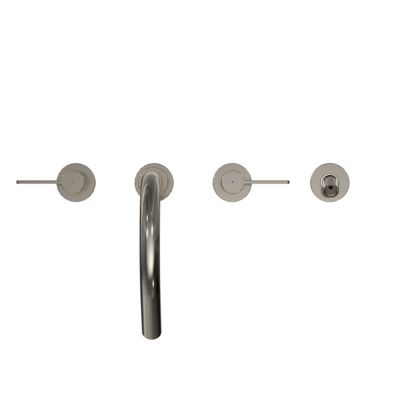 TOTO TBG11202UA#PN Gf Two Lever Handle Deck-Mount Roman Tub Filler Trim With Handshower - Polished Nickel
