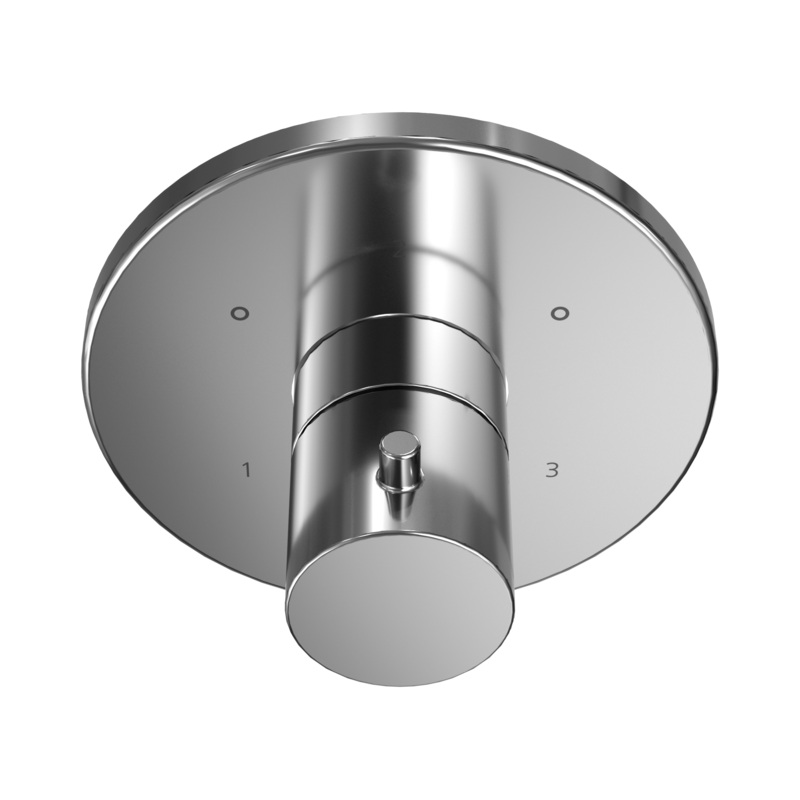 TOTO TBV01102U#CP Round Three-Way Diverter Trim With Off - Polished Chrome