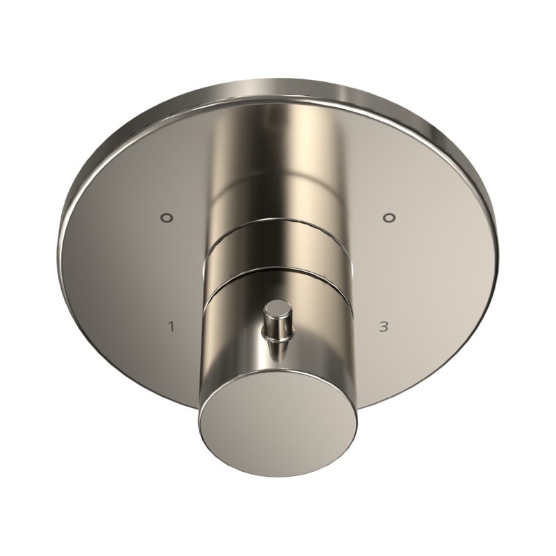 TOTO TBV01102U#PN Round Three-Way Diverter Trim With Off - Polished Nickel