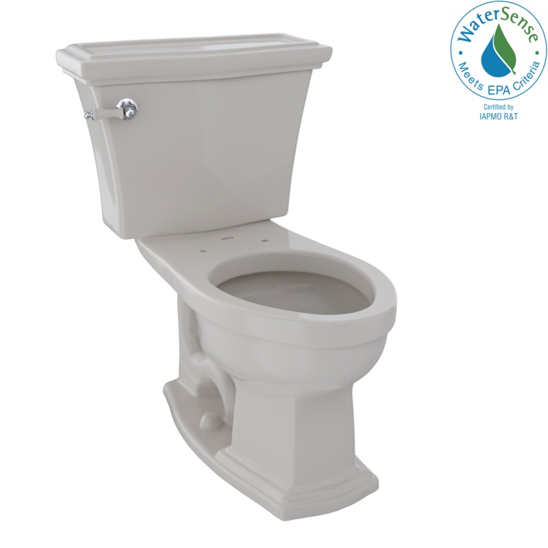 TOTO CST784EF#12 Eco Clayton Two-Piece Elongated 1.28 GPF Universal Height Toilet , Sedona Beige