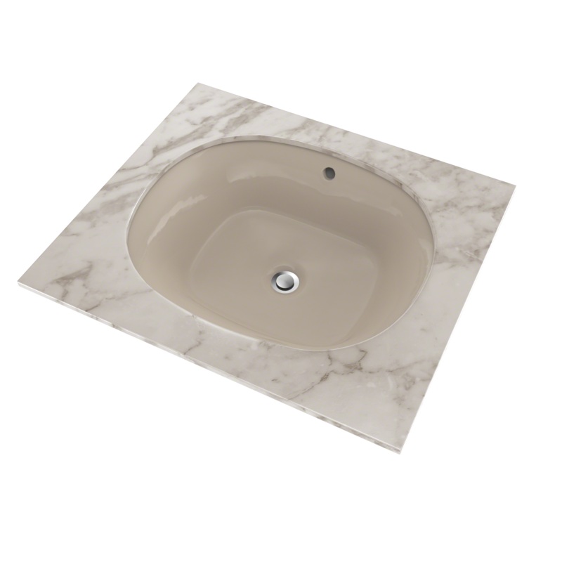 TOTO LT483G#03 Maris 17-5/8" X 14-9/16" Oval Undermount Bathroom Sink With Cefiontect - Bone