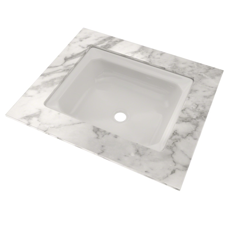 TOTO LT973G#11 Guinevere Rectangular Undermount Bathroom Sink With Cefiontect - Colonial White