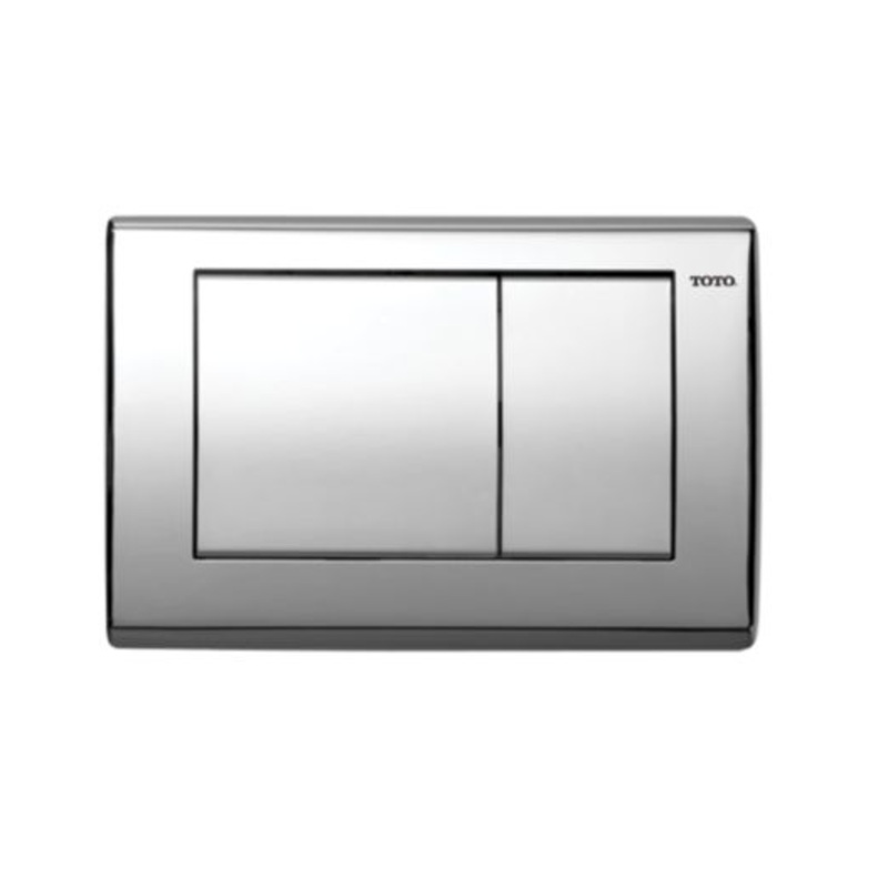 TOTO YT820#CP Rectangular Convex Push Plate For Select Duofit In-Wall Tank System - Polished Chrome