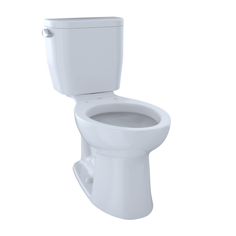 TOTO CST244EF#01 Entrada Two-Piece Elongated 1.28 Gpf Universal Height Toilet - Cotton White