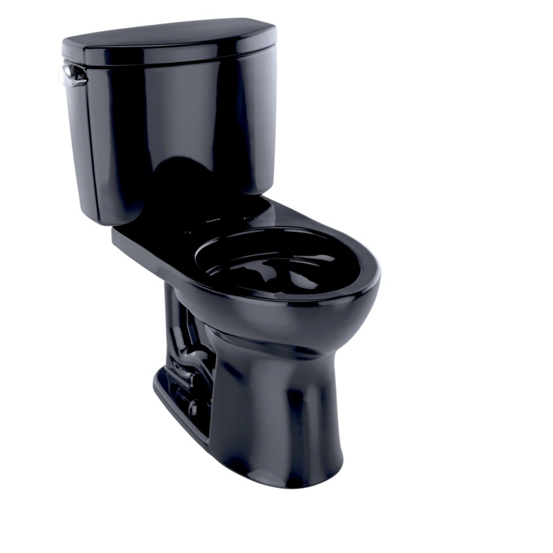 TOTO CST453CEF#51 Drake Ii Two-Piece Round 1.28 Gpf Universal Height Toilet - Ebony