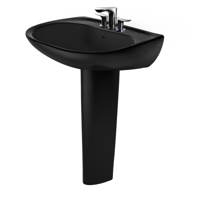 TOTO LPT242.4#51 Prominence Oval Basin Pedestal Bathroom Sink For4 Inch Center Faucets - Ebony