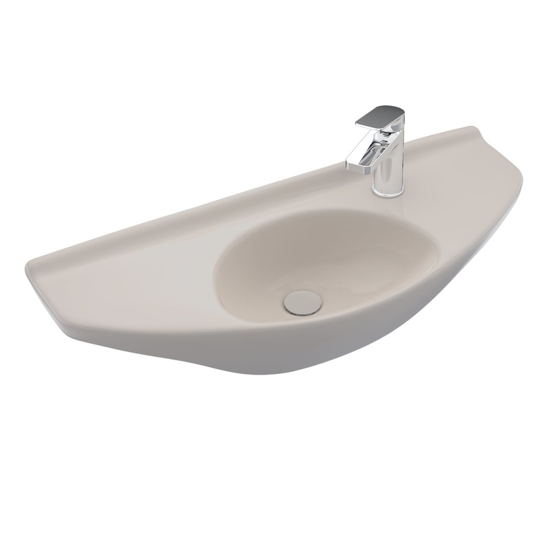 TOTO LT650G#12 Oval Wall-Mount Bathroom Sink With Cefiontect - Sedona Beige