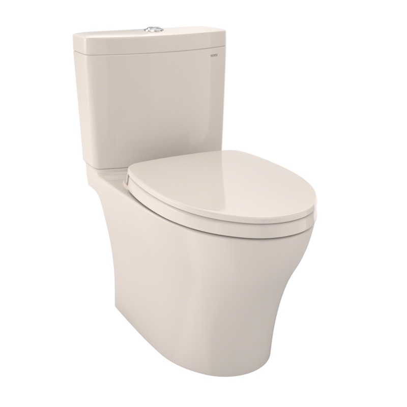 TOTO MS446124CEMFGN#12 Aquia Iv Two-Piece Elongated Dual Flush 1.28 And 0.9 Gpf Universal Height Toilet With Cefiontect - Sedona Beige