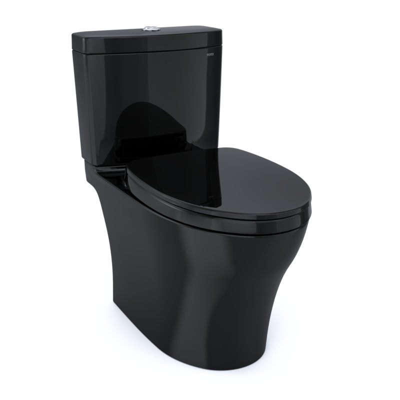 TOTO MS446124CEMN#51 Aquia Iv Washlet+ Two-Piece Elongated Dual Flush 1.28 And 0.9 Gpf Toilet - Ebony