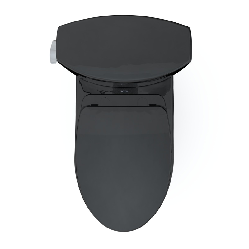 TOTO MS474124CEF#51 Vespin Ii Two-Piece Elongated 1.28 Gpf Universal Height Toilet With Ss124 Softclose Seat - Ebony