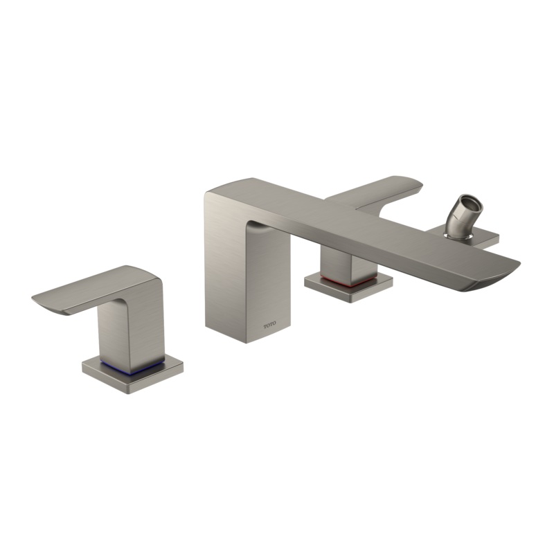 TOTO TBG02202U#BN Gr Two-Handle Deck-Mount Roman Tub Filler Trim With Handshower - Brushed Nickel
