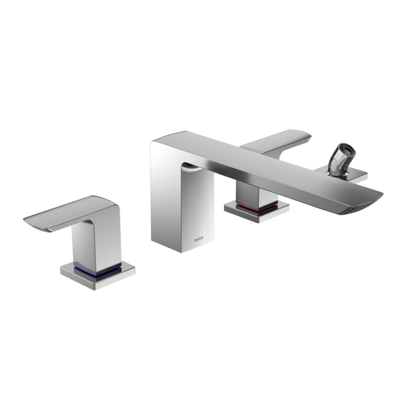 TOTO TBG02202U#CP Gr Two-Handle Deck-Mount Roman Tub Filler Trim With Handshower - Polished Chrome