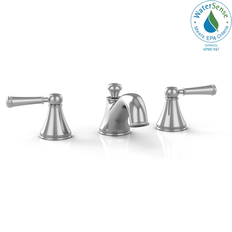 TOTO TL220DD112#CP Vivian Two Handle Widespread 1.2 GPM Bathroom Sink Faucet , Polished Chrome