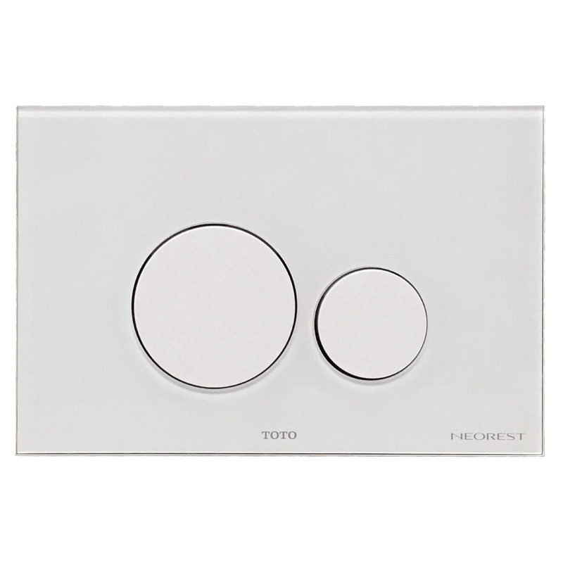 TOTO YT994#WH  Round Push Button Plate for NEOREST In-Wall Tank Unit , White
