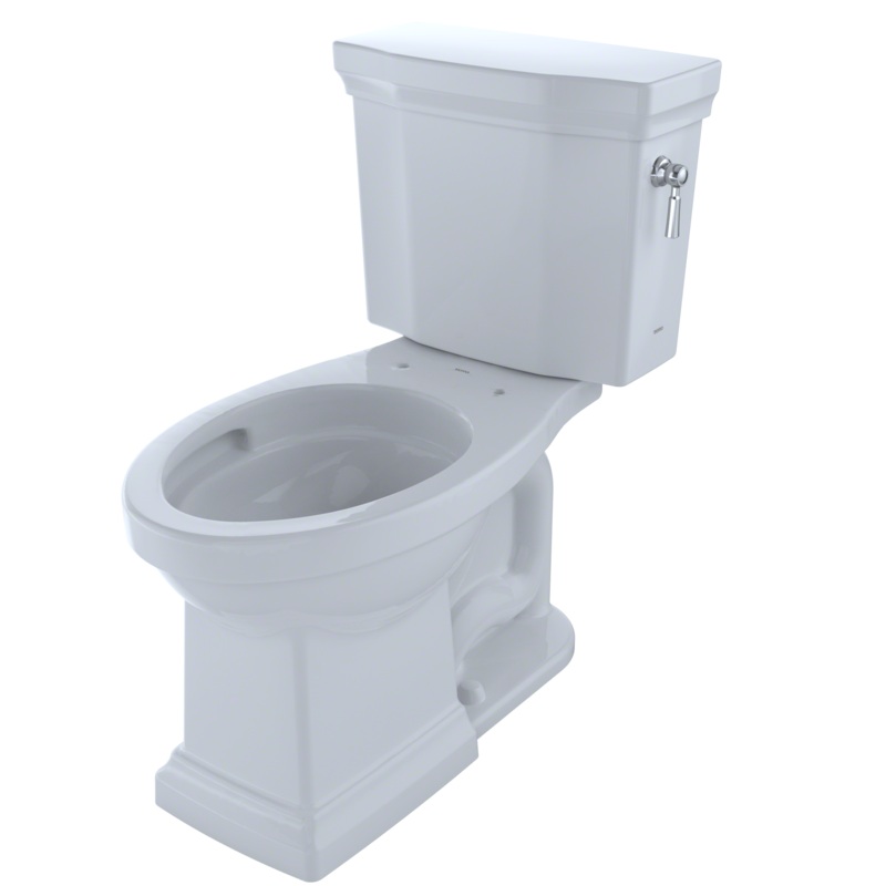 TOTO CST404CEFRG#01 Promenade Ii Two-Piece Elongated 1.28 Gpf Universal Height Toilet With Cefiontect And Right-Hand Trip Lever - Cotton White