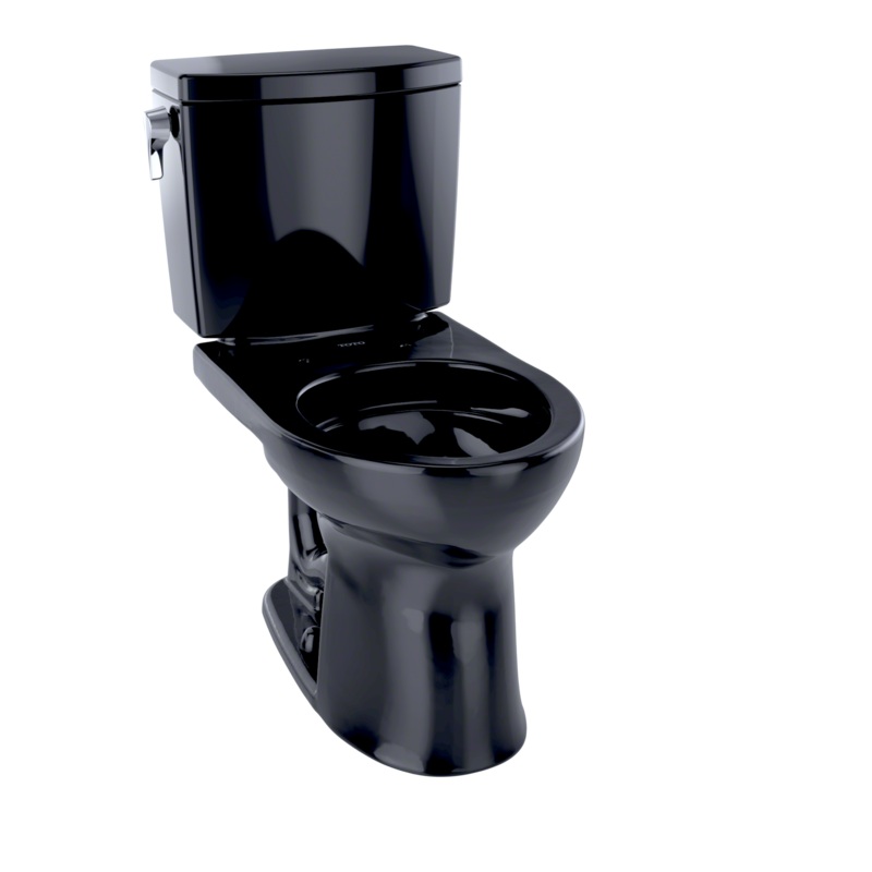 TOTO CST453CUF#51 Drake Ii 1G Two-Piece Round 1.0 Gpf Universal Height Toilet - Ebony