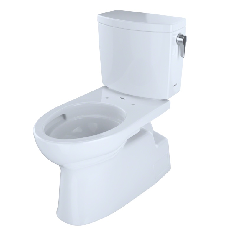 TOTO CST474CUFRG#01 Vespin Ii 1G Two-Piece Elongated 1.0 Gpf Universal Height Skirted Toilet With Cefiontect And Right-Hand Trip Lever - Cotton White