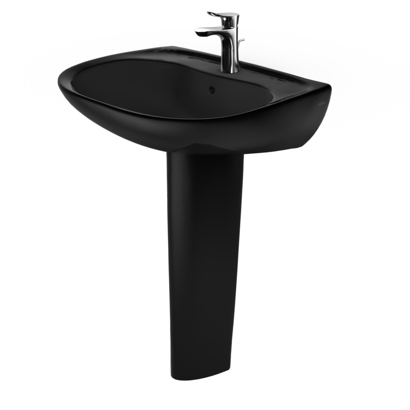 TOTO LPT242#51 Prominence Oval Basin Pedestal Bathroom Sink For Single Hole Faucets - Ebony
