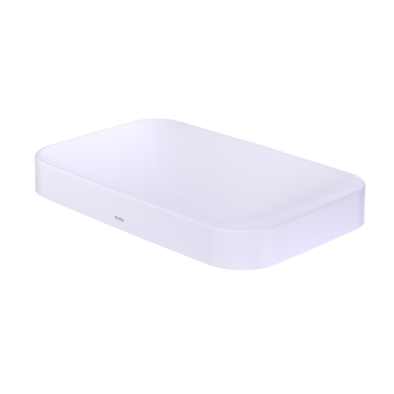 TOTO LT426G#01 Arvina Rectangular 23" Vessel Bathroom Sink With Cefiontect - Cotton White