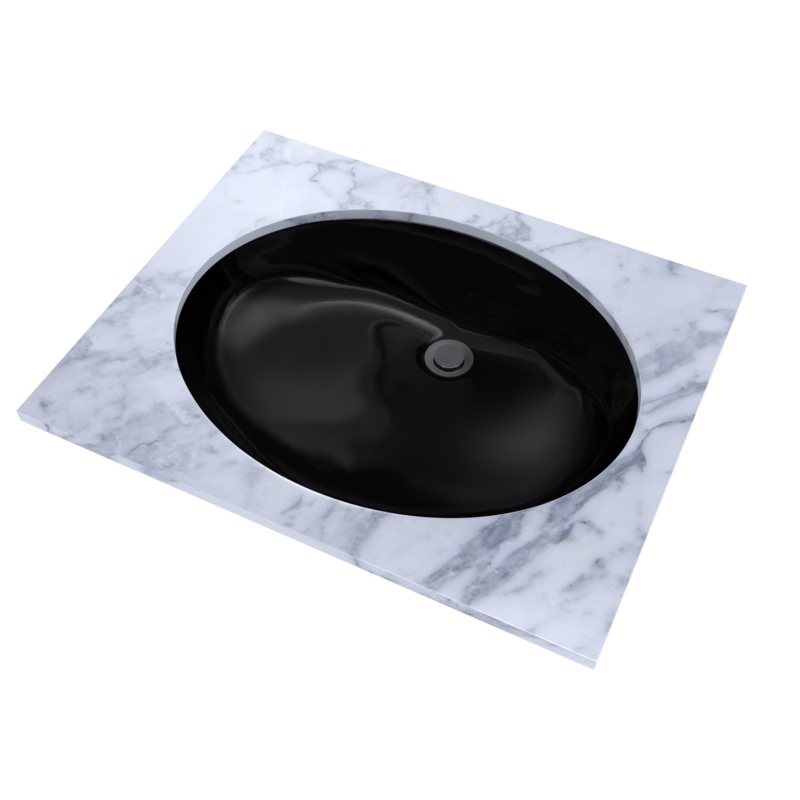 TOTO LT597#51 Dantesca Oval Undermount Bathroom Sink - Ebony