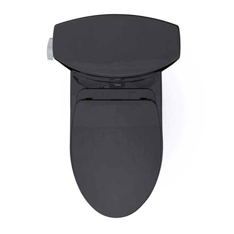 TOTO MS454124CEF#51 Drake Ii Two-Piece Elongated 1.28 Gpf Universal Height Toilet With Ss124 Softclose Seat - Ebony