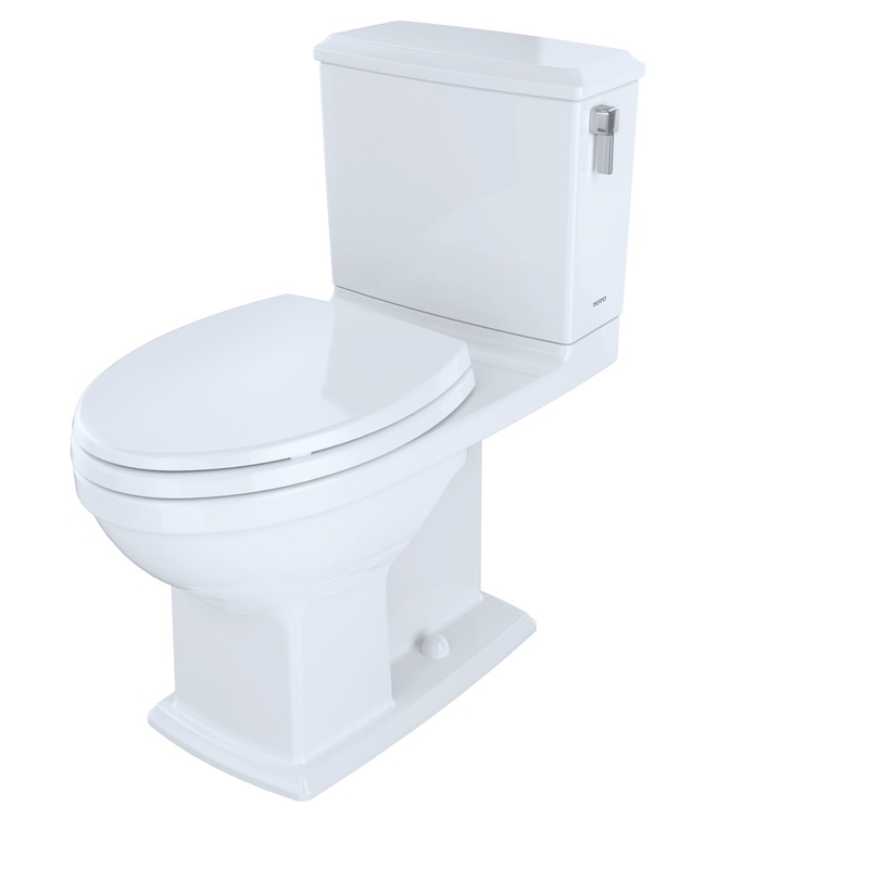 TOTO MS494124CEMFRG#01 Connelly Washlet+ Two-Piece Elongated Dual Flush 1.28 And 0.9 Gpf Universal Height Toilet With Cefiontect And Right Hand Lever - Cotton White