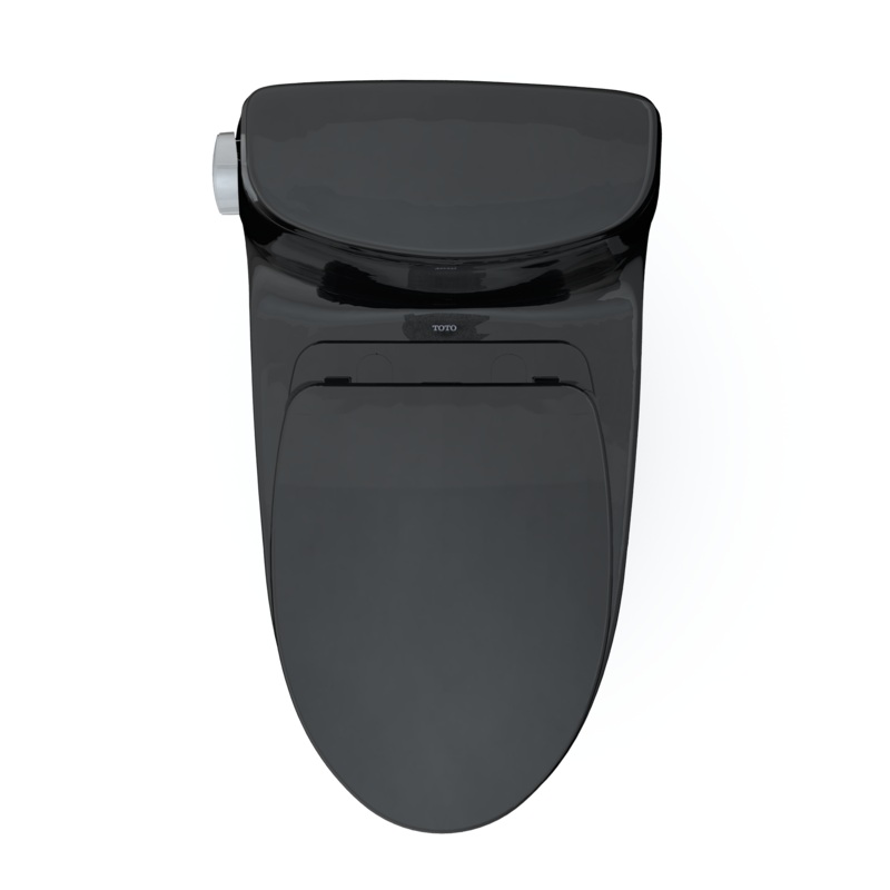 TOTO MS604124CEF#51 Ultramax Ii One-Piece Elongated 1.28 Gpf Universal Height Toilet With Ss124 Softclose Seat - Ebony