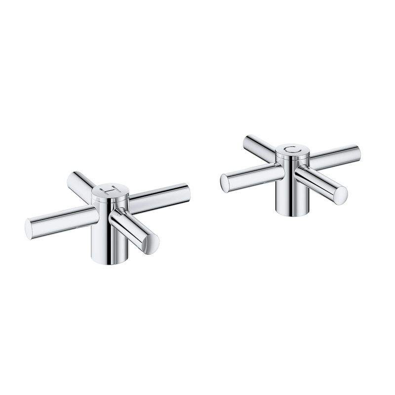 GROHE 14215000 Cross Handles (Pair) , Chrome