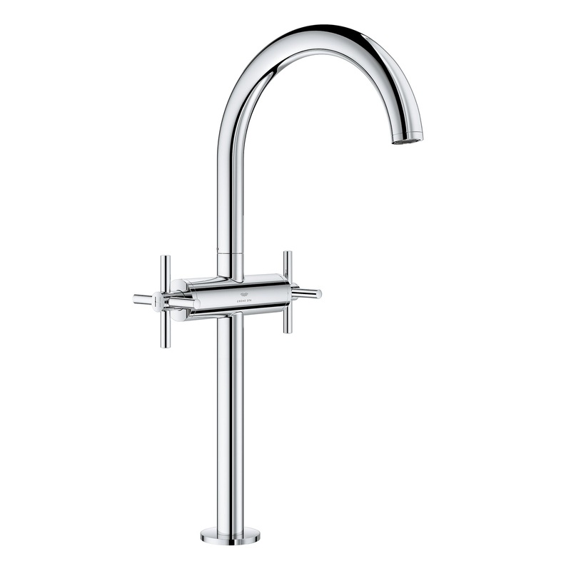 GROHE 21161000 Single Hole Two-Handle XL-Size Bathroom Faucet 1.2 GPM , Chrome