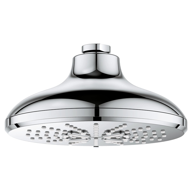 GROHE 26789000 Shower Head, 6-1/2" - 3 Sprays, 1.75gpm , Chrome