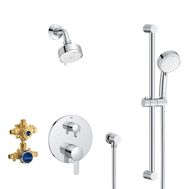 GROHE 29429000 COSMOPOLITAN PRESSURE BALANCE SHOWER SET , Chrome