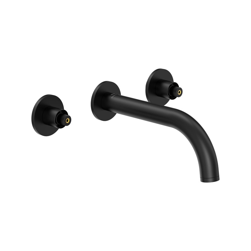 GROHE 206632430 Atrio 2-Handle Wall Mount Faucet 1.2 GPM , Matte Black