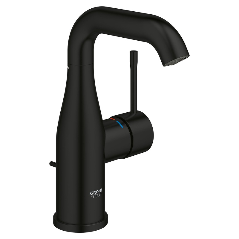 GROHE 234852431 Single Hole Single-Handle M-Size Bathroom Faucet 1.2 GPM , Matte Black