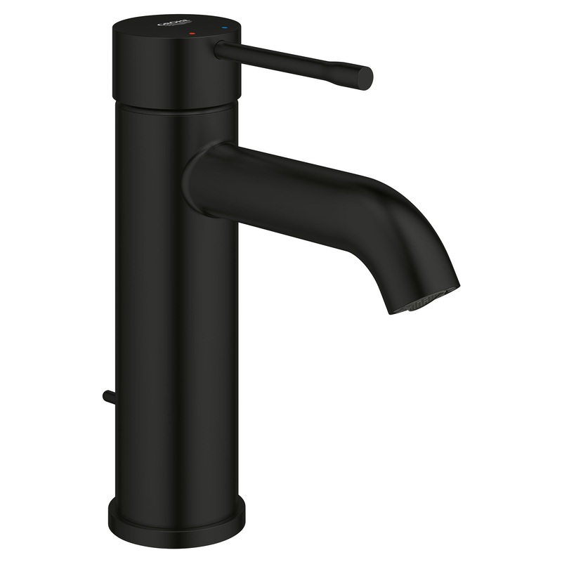 GROHE 235922431 Single Hole Single-Handle S-Size Bathroom Faucet 1.2 GPM , Matte Black