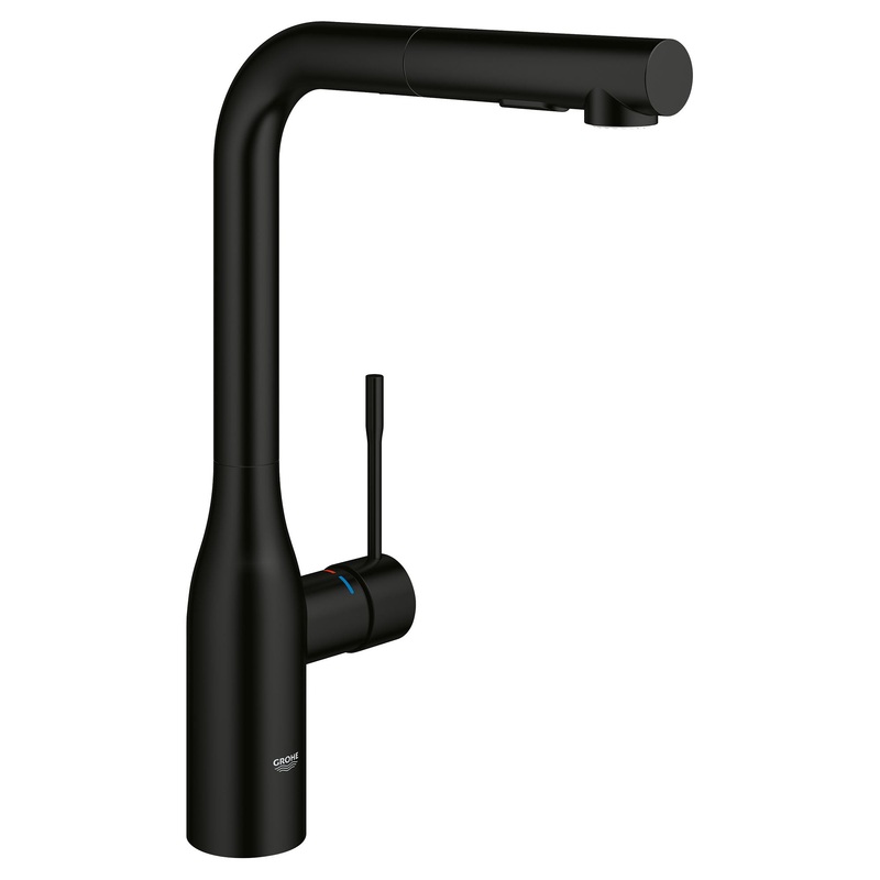 GROHE 302712430 Single-Handle Pull-Out Kitchen Faucet Dual Spray 1.75 GPM , Matte Black
