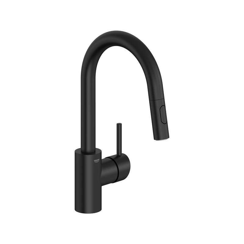 GROHE 314792431 Single-Handle Pull Down Bar Faucet 1.75 GPM , Matte Black