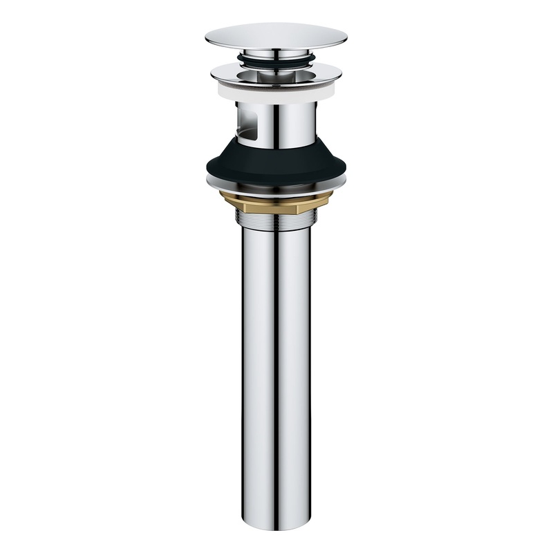 GROHE 48656000 Bathroom Sink Push Drain with Overflow , Chrome